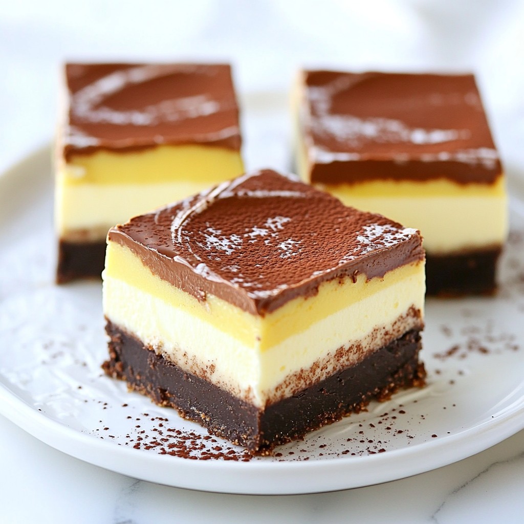 Triple Chocolate Cheesecake Bars Verführerisches Dessert