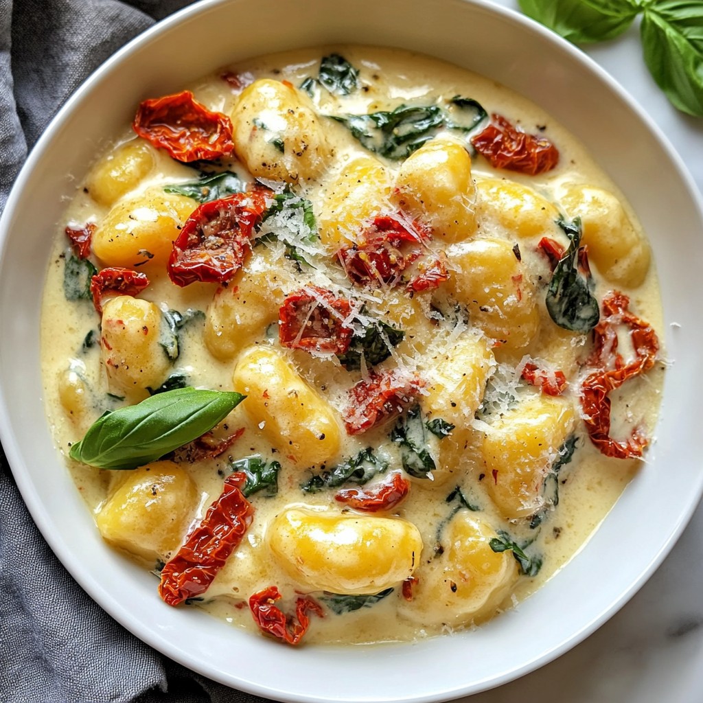 Cremige getrocknete Tomaten Gnocchi Köstlicher Genuss