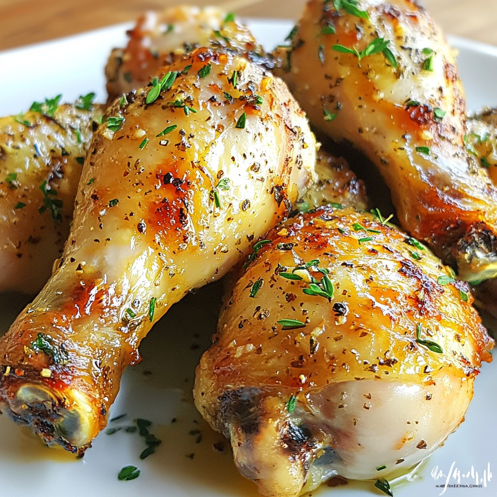 Knoblauch Kräuter Hähnchenkeulen Einfach und Lecker