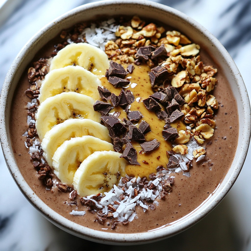 Peanut Butter Chocolate Smoothie Bowl Energiefüller