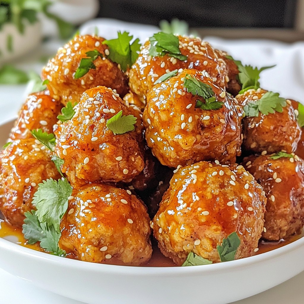 Honig Sriracha Fleischbällchen Schnelle und leckere Idee
