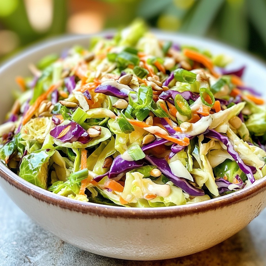 Honey Mustard Brussels Sprout Slaw Schmackhafte Beilage