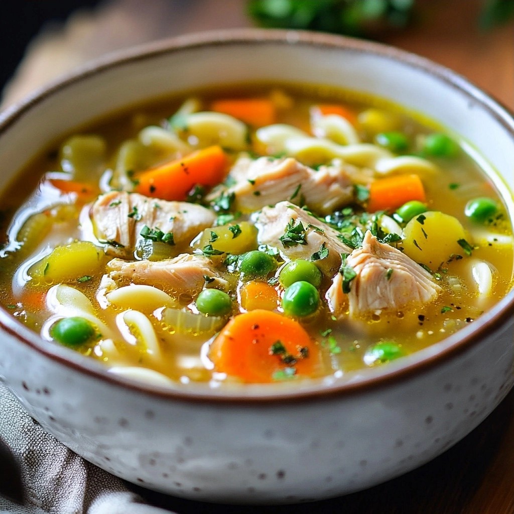 Hearty Instant Pot Chicken Noodle Vegetable Soup Rezept