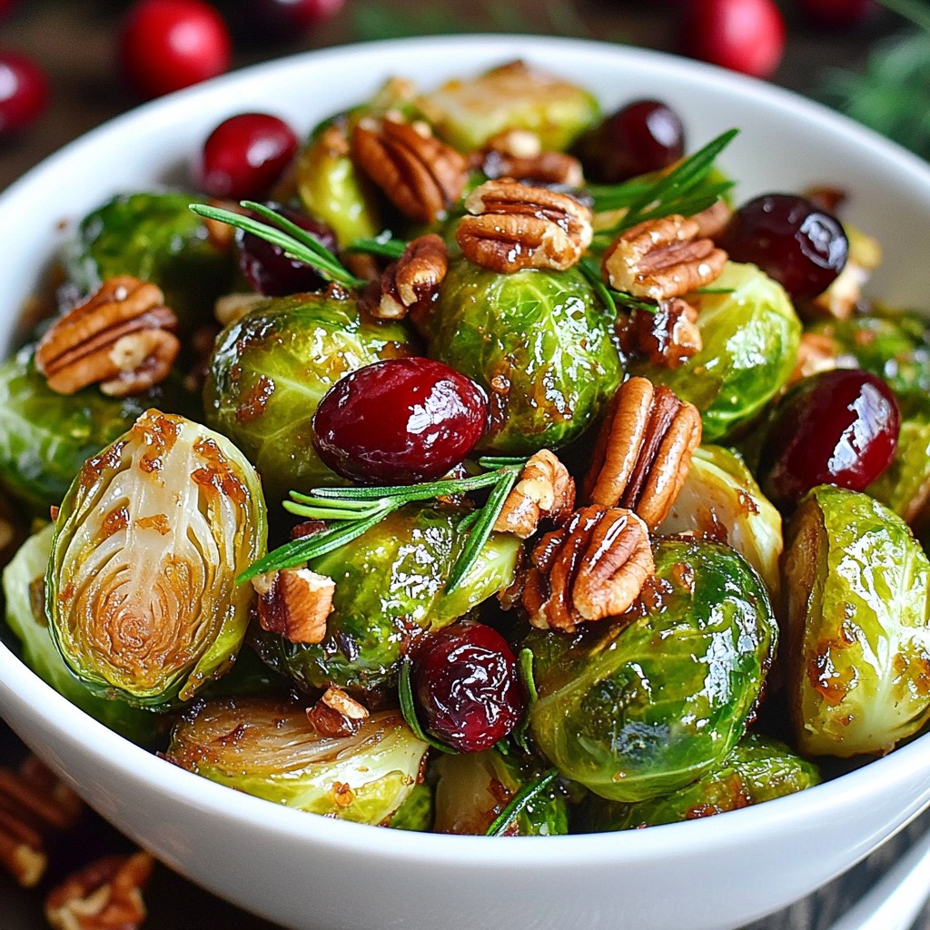 Köstliche Maple Glazed Brussels Sprouts & Cranberries