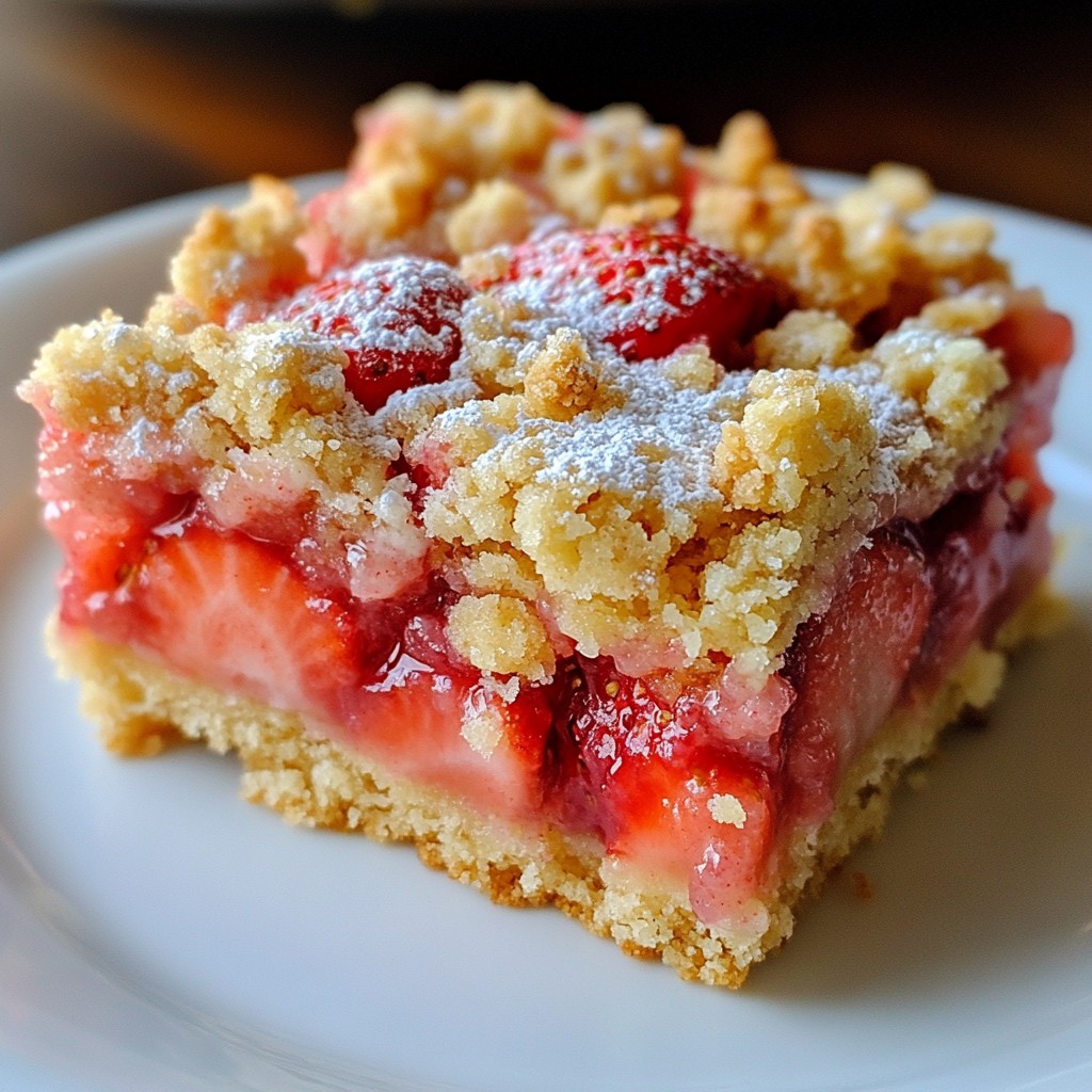 Leckere Strawberry Crumble Bars Einfaches Rezept