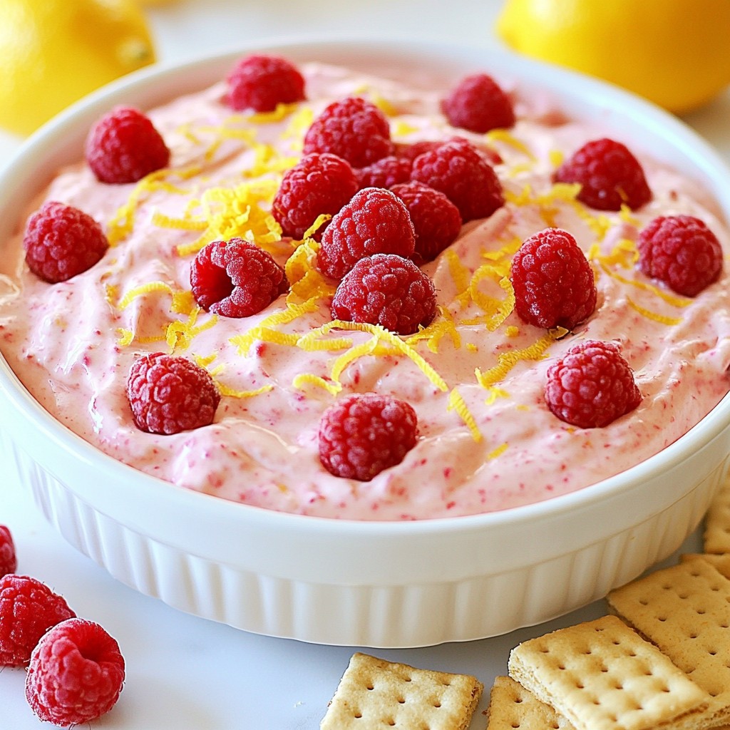 Sinnlicher Raspberry Lemon Cheesecake Dip Einfach genießen