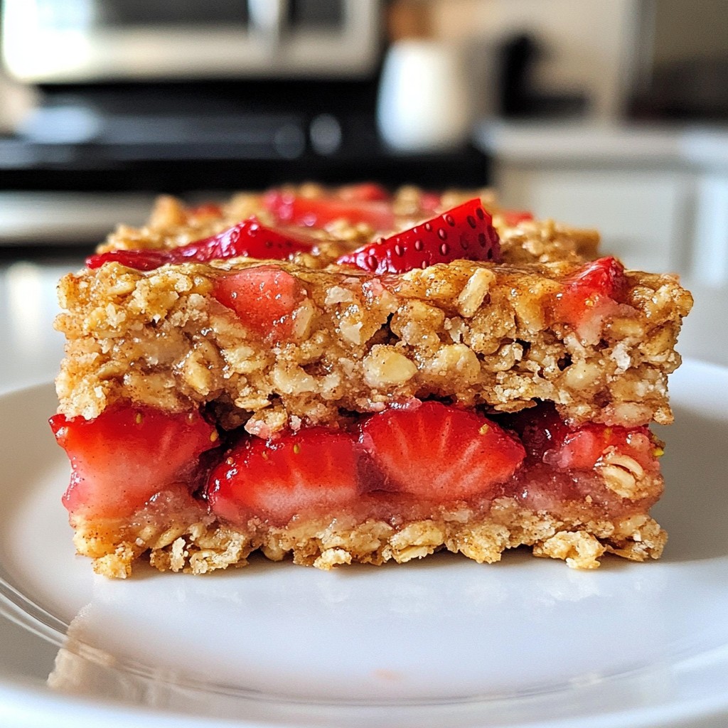 Erdbeer-Haferflocken-Frühstücksriegel Einfaches Rezept