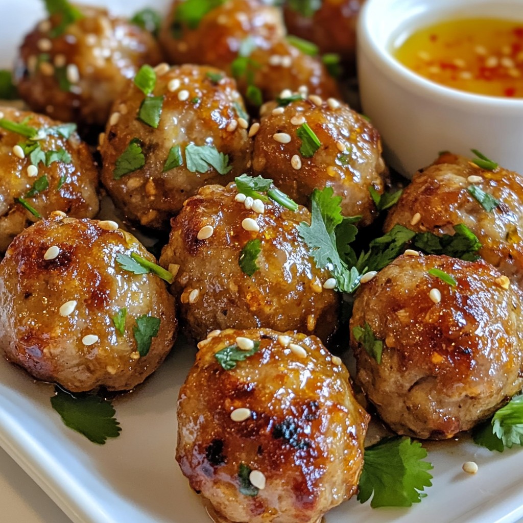 Sweet and Spicy Thai Meatballs Einfache Genussmomente