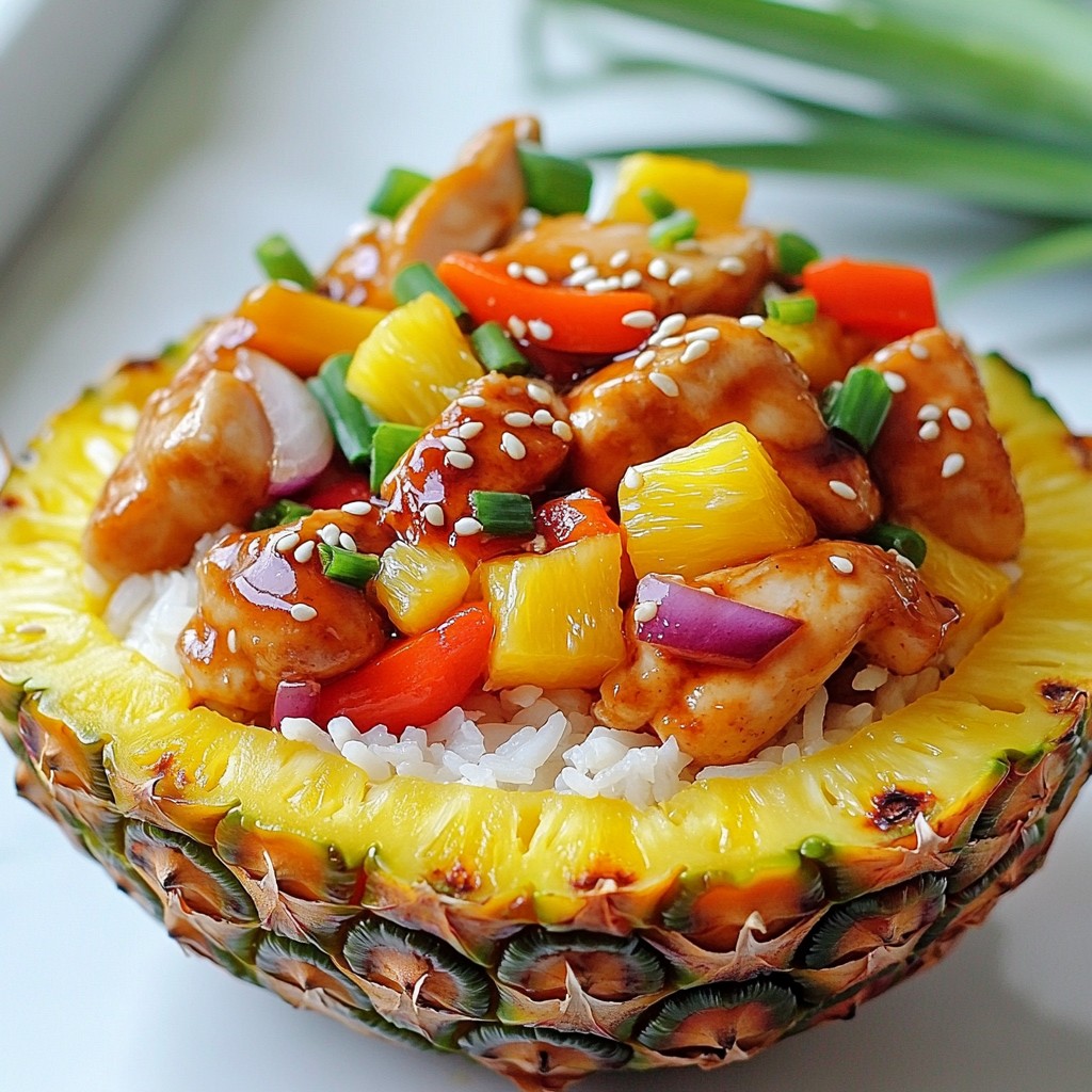 Teriyaki Chicken Pineapple Bowls Einfache Rezeptideen
