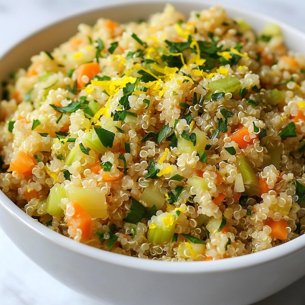 Savory Instant Pot Lemon Herb Quinoa Pilaf Rezept