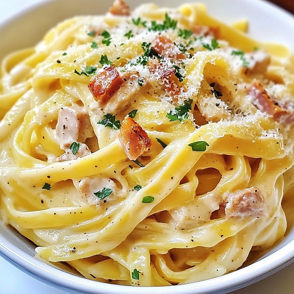 Cheesy Instant Pot Chicken Carbonara Schnelles Rezept