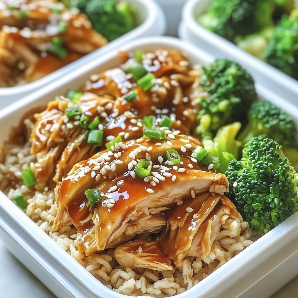 Einfaches Instant Pot Teriyaki Hühnchen Meal Prep