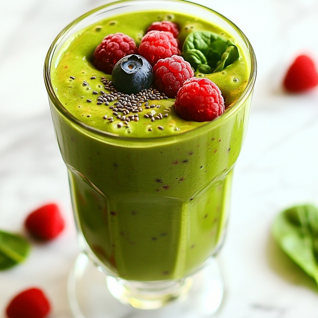 Berry Spinach Superfood Smoothie für Gesundheit und Energie