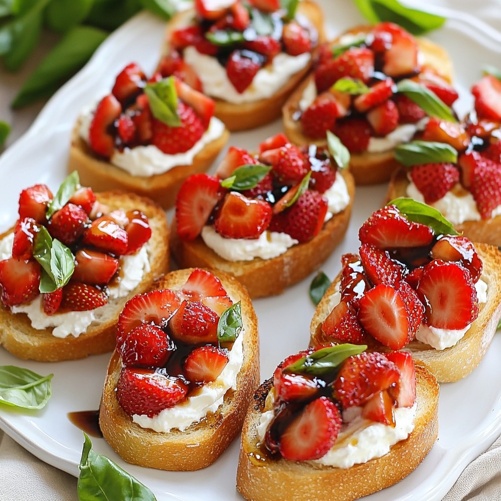 Balsamic Strawberry Bruschetta Frisch und Einladend
