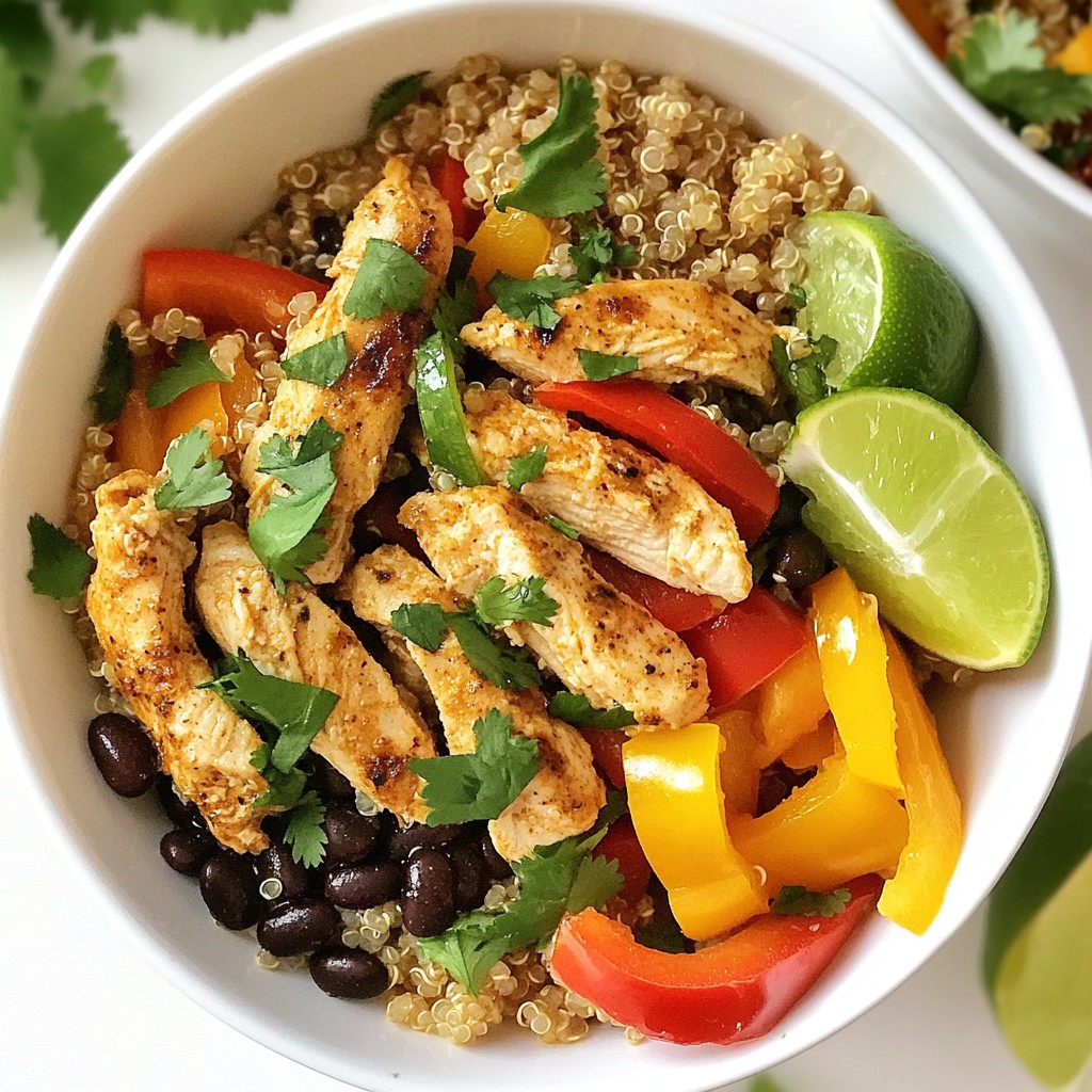 Einfache Instant Pot Hähnchen Quinoa Bowls kochen