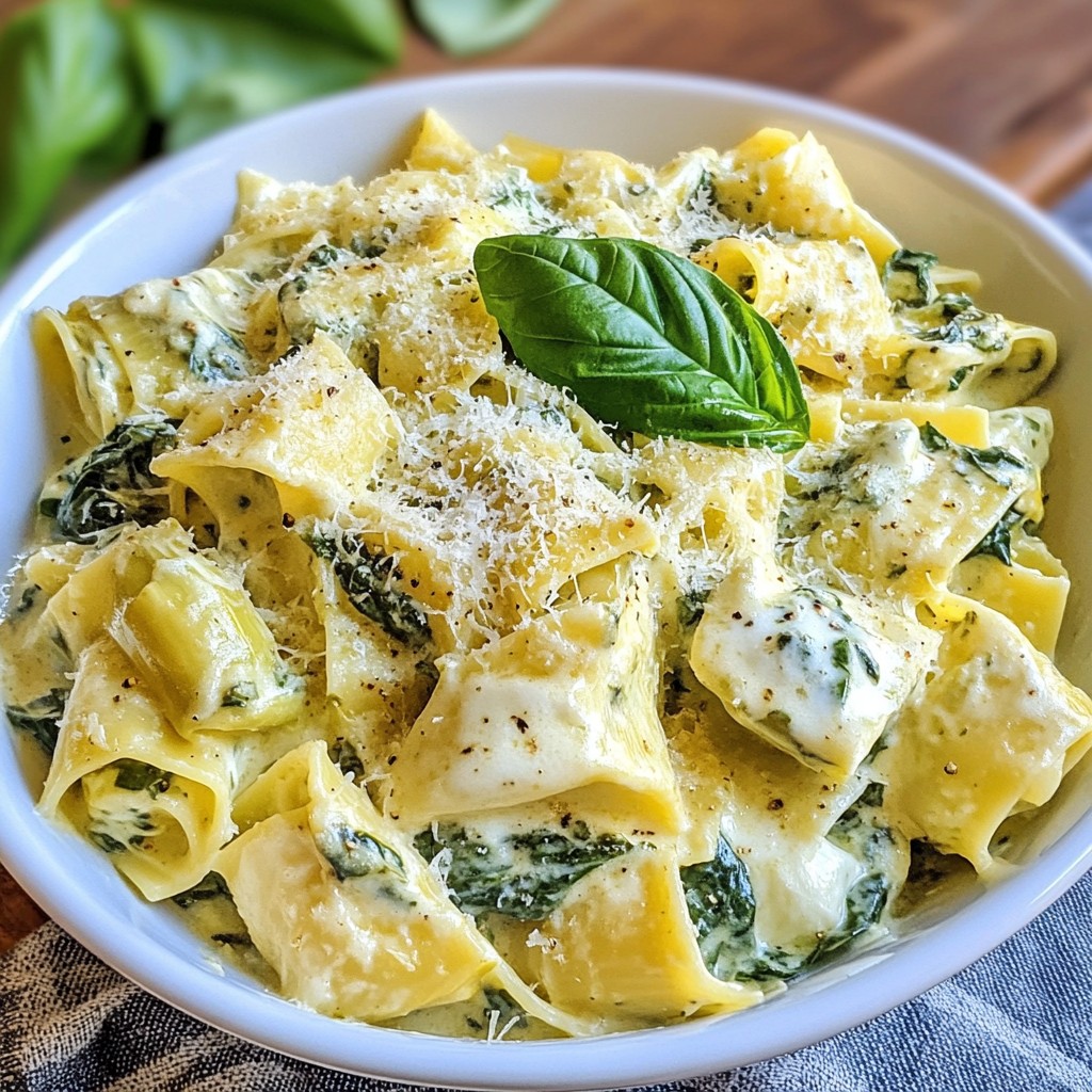 Cremige Instant Pot Spinach Artichoke Pasta Genuss