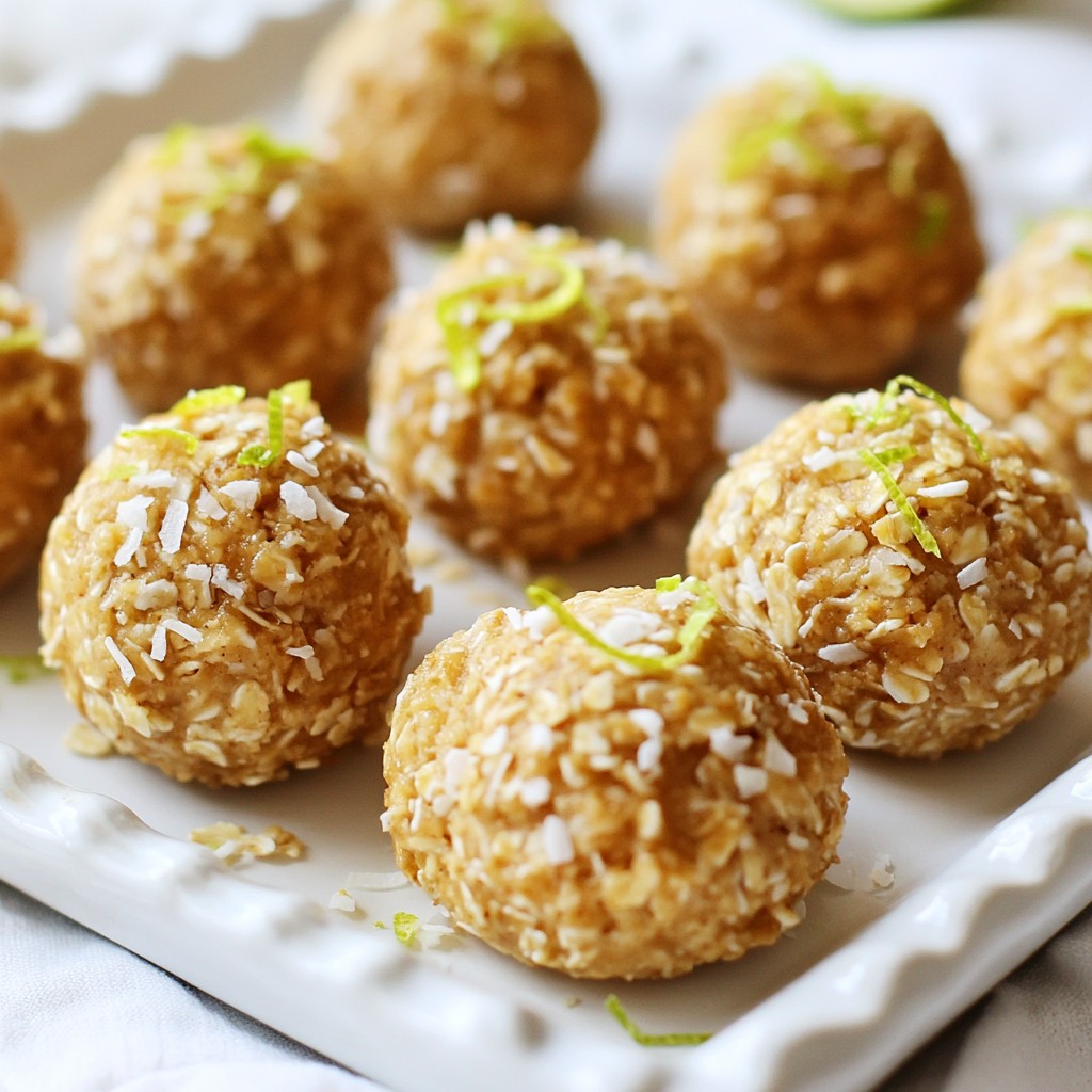 Kokos-Limetten-Energie-Bällchen gesunde Snacks herstellen