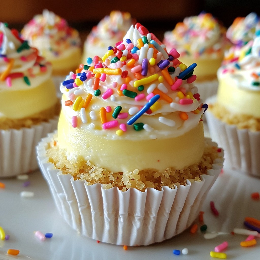 Mini Funfetti Cheesecakes Leckeres Festtagsdessert