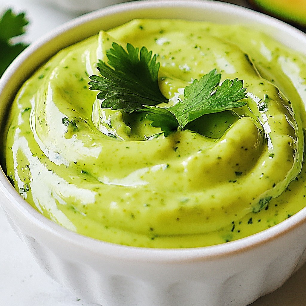Creamy Avocado Cilantro Dressing Einfaches Rezept