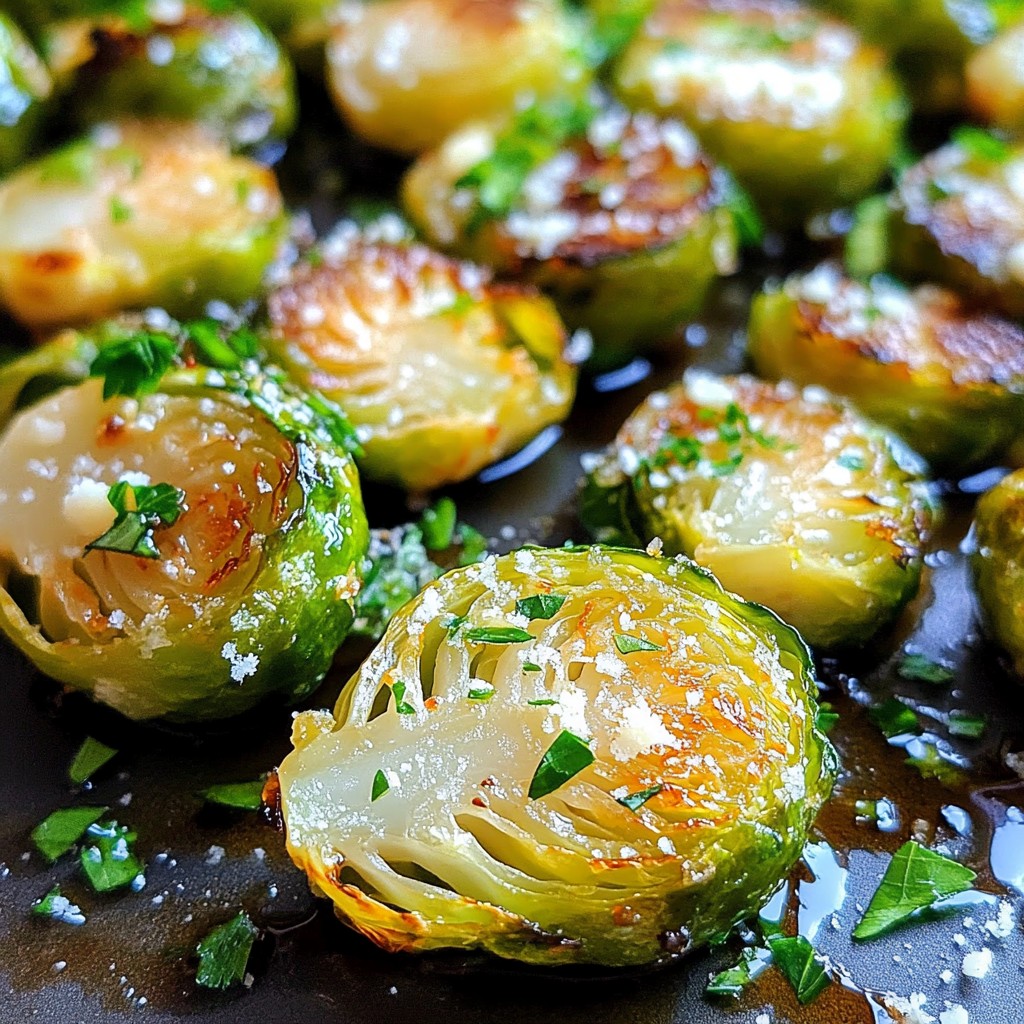 Knoblauch Parmesan Rosenkohl Einfache und leckere Beilage