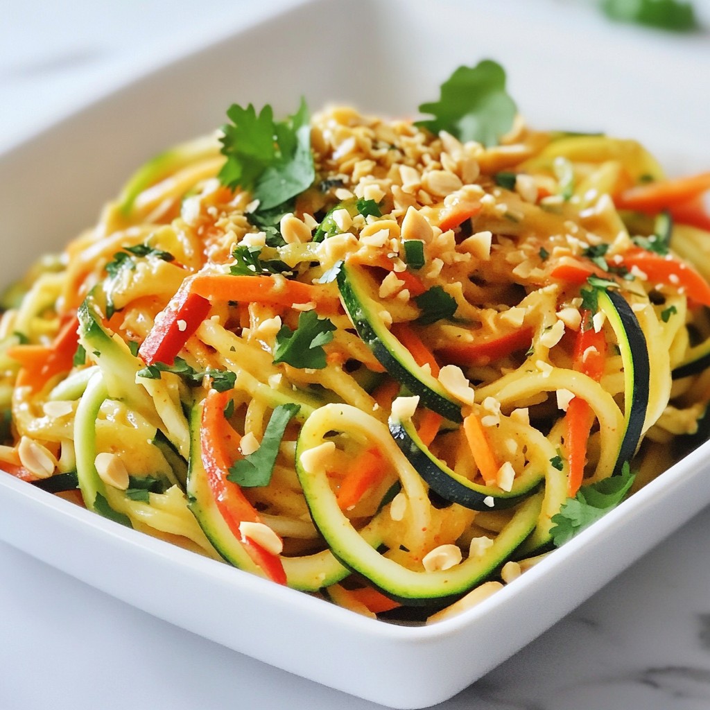 Spicy Thai Peanut Zoodles Schnelle und gesunde Mahlzeit