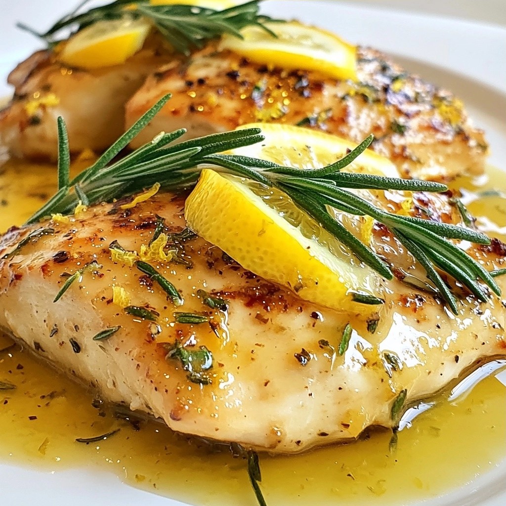 Saftige Instant Pot Zitronen-Rosmarin Hähnchenbrust