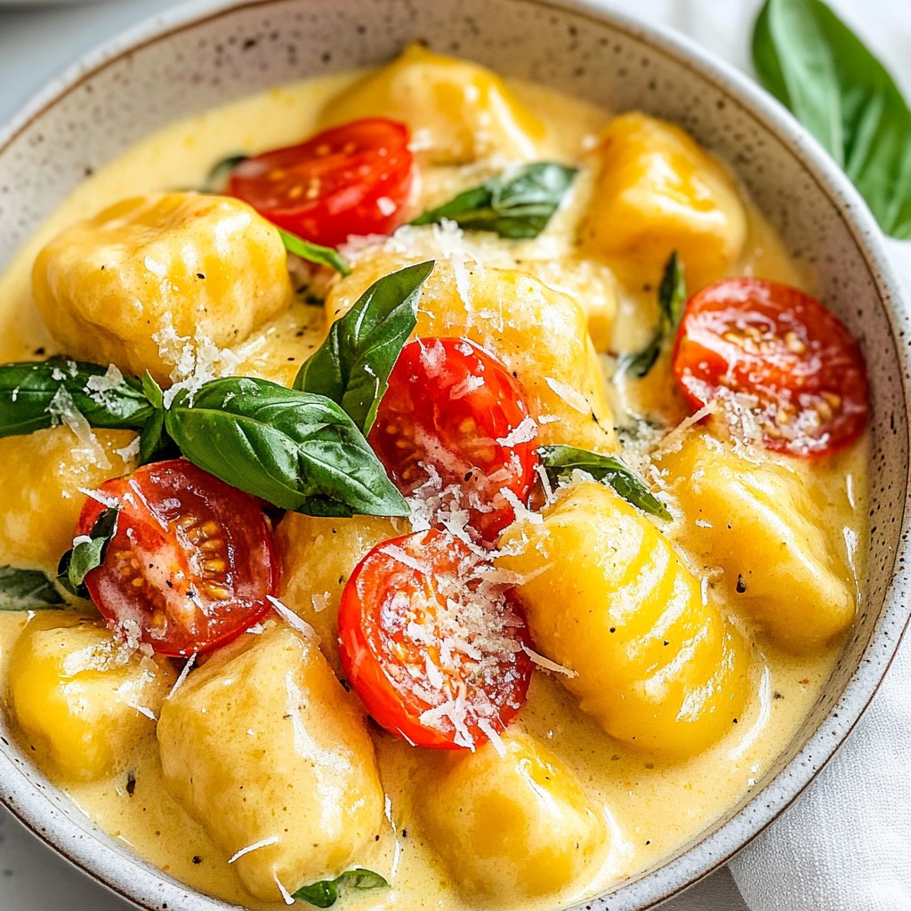 Cremige Tomaten-Basilikum-Gnocchi Einfaches Rezept