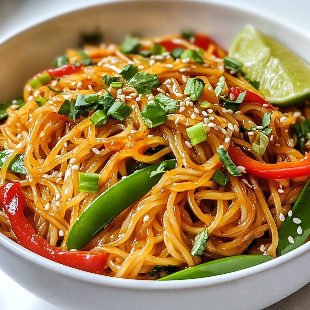 Sweet Chili Garlic Noodles Einfach und Lecker Rezept