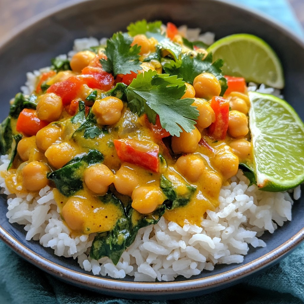 Kokos-Curry-Kichererbsen einfach und lecker zubereiten