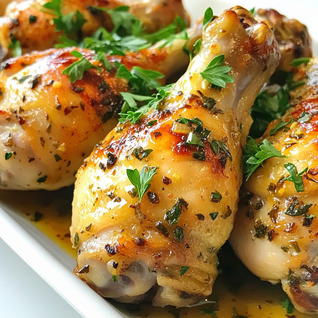Knoblauch Kräuter Instant Pot Hähnchenunterkeulen