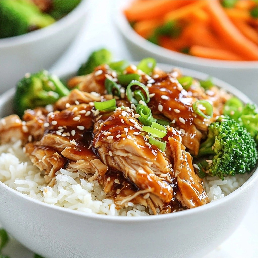 Effortless Instant Pot Ginger Sesame Chicken Bowls