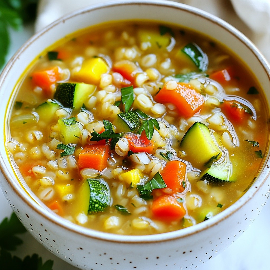 Herzhafte Instant Pot Rustic Gerstensuppe zubereiten