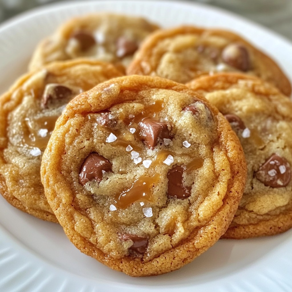 Gesalzene Karamell-Schokoladenkekse Köstlicher Genuss