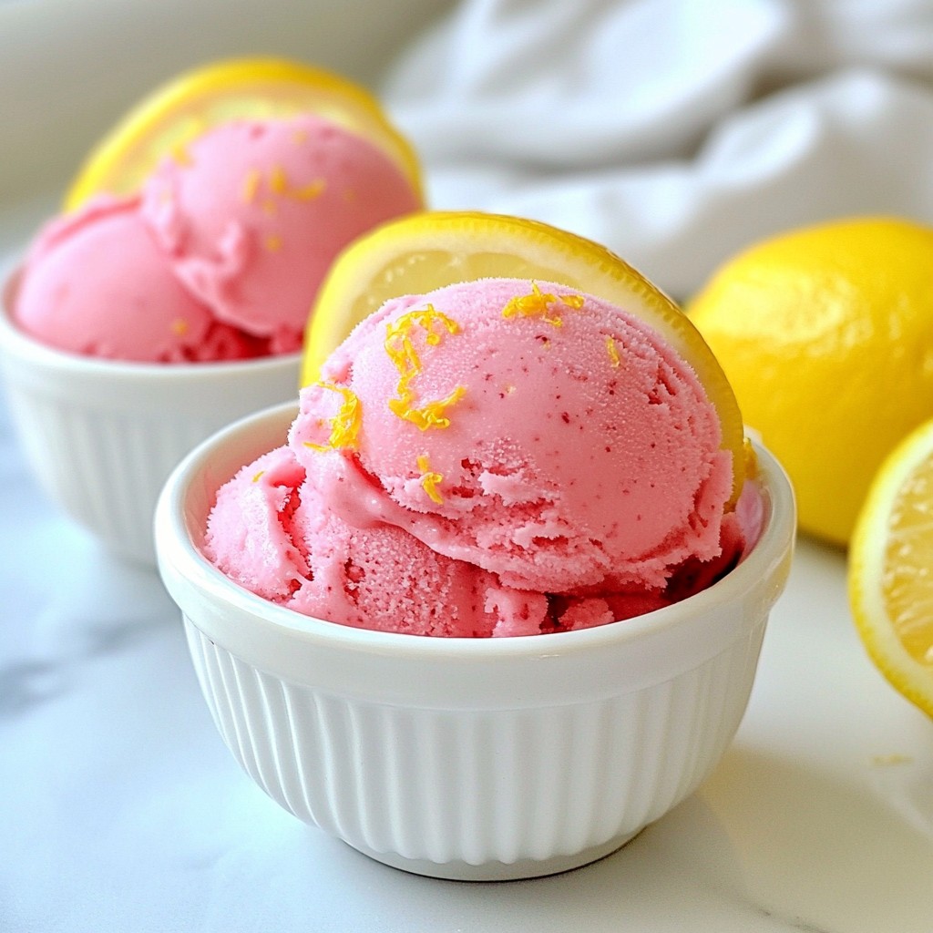 Köstliches Himbeer Zitronen Sorbet einfach zubereiten