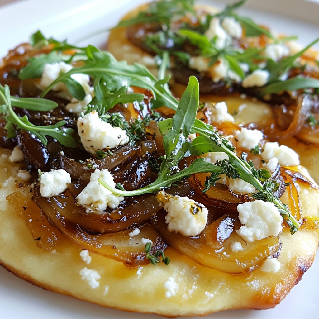 Karamellisierte Zwiebel Ziegenkäse Fladenbrot Rezept