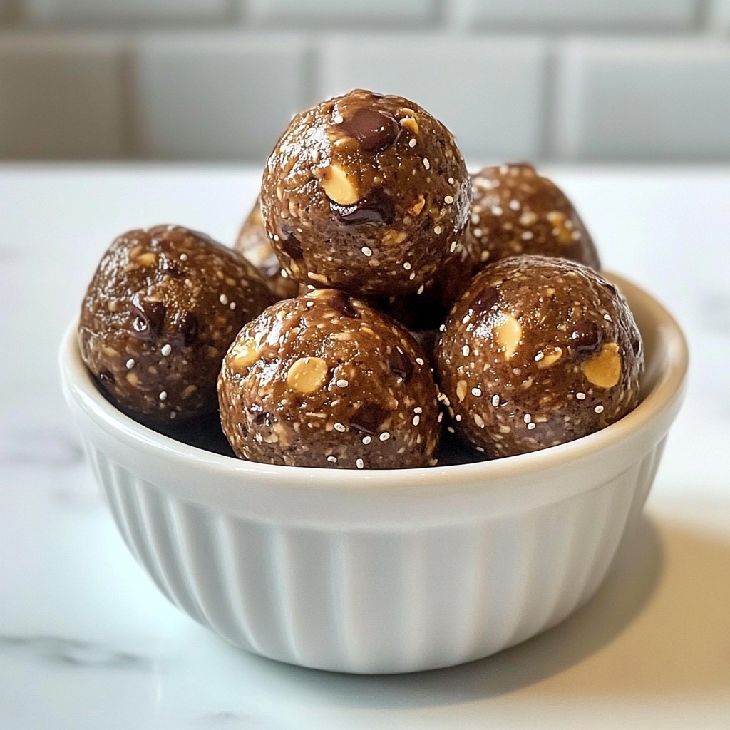 Leckere Chocolate Peanut Butter Energy Balls Rezept