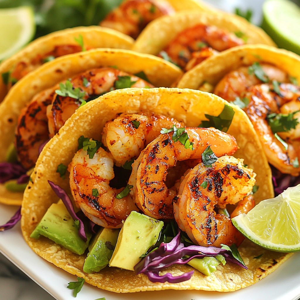 Chili Lime Gegrillte Garnelen Tacos Einfaches Rezept