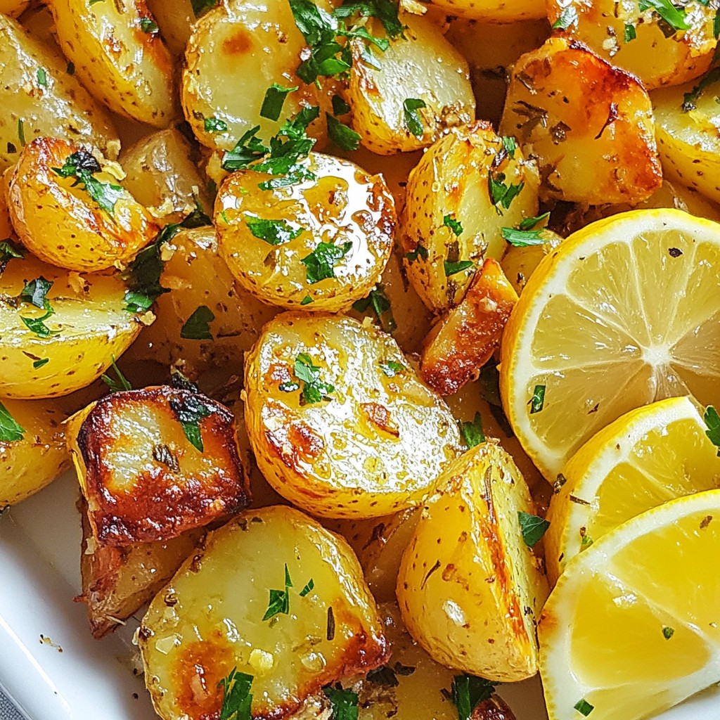 Griechische Zitronenröstkartoffeln Köstliches Rezept