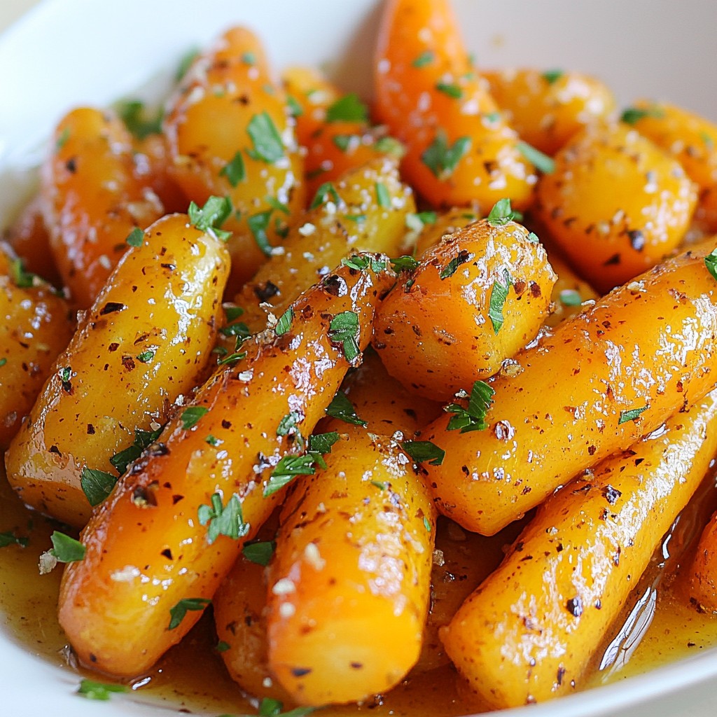 Honig Knoblauch glasierte Karotten köstliche Beilage