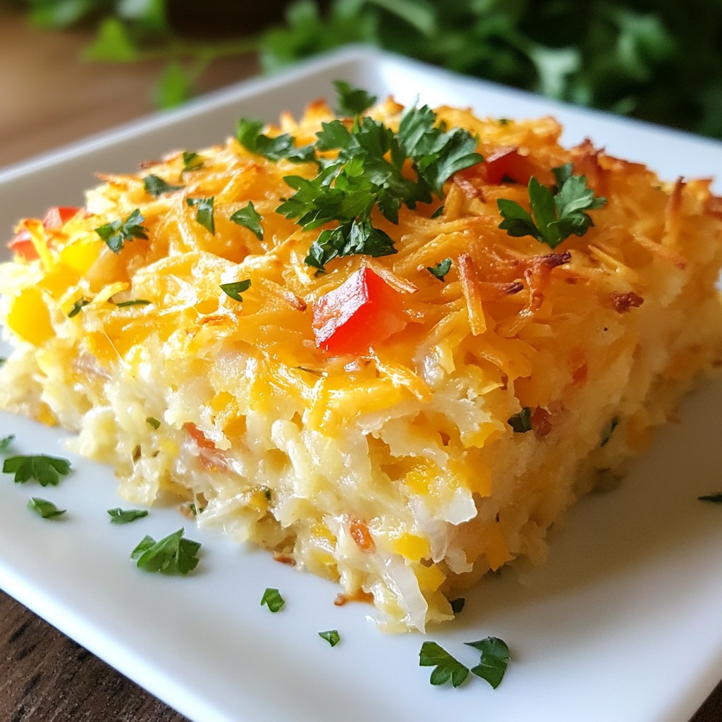 Cheesy Hash Brown Breakfast Casserole Einfache Anleitung