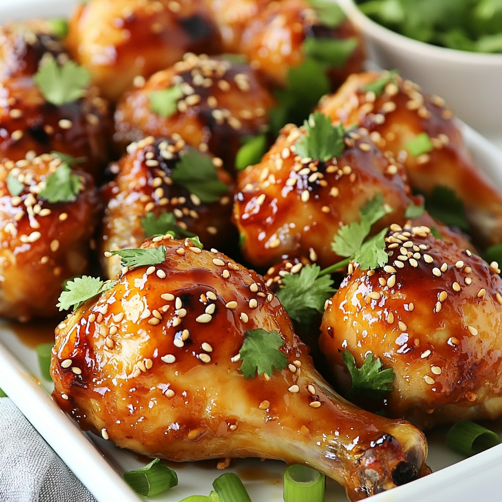 Honig Soja Glasierte Hähnchenschenkel Einfach Zubereiten