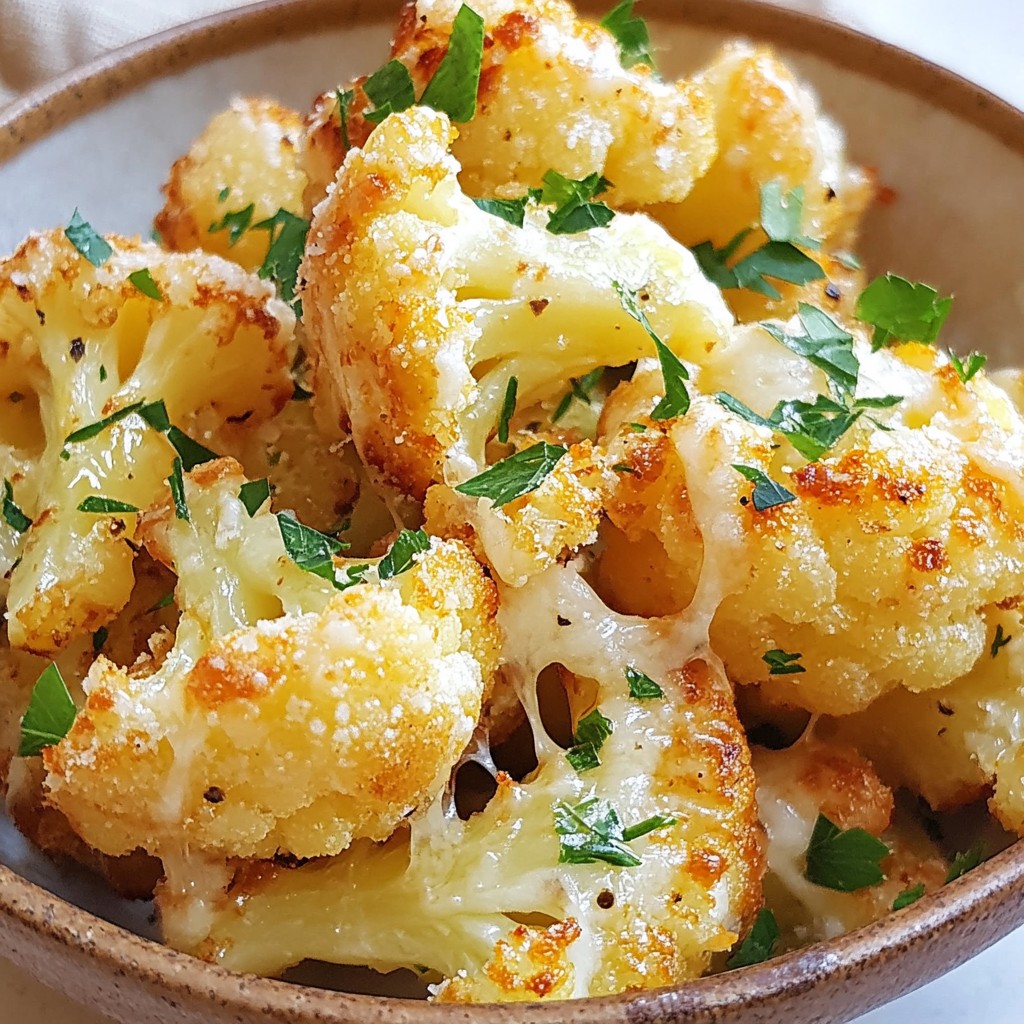 Knoblauch Parmesan Blumenkohl Bissen Lecker Und Einfach