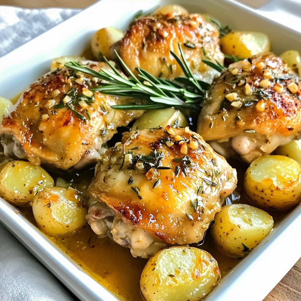 Herzhaftes Instant Pot Rosmarin-Hühnchen und Kartoffeln