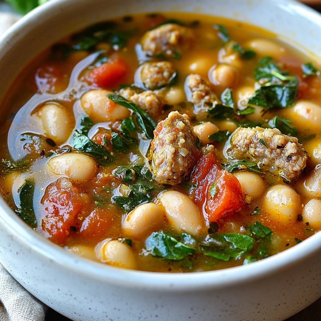Herzhafte Instant Pot Italian Sausage Bean Soup Rezept