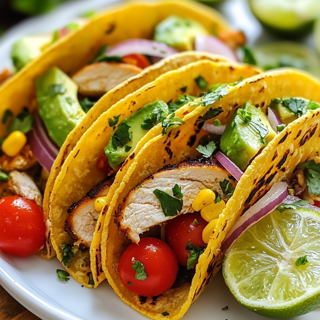 Cilantro Lime Chicken Tacos Einfache und frische Idee