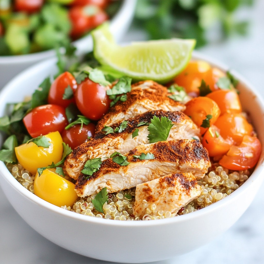 Einfache Instant Pot Chicken Quinoa Bowls Rezept