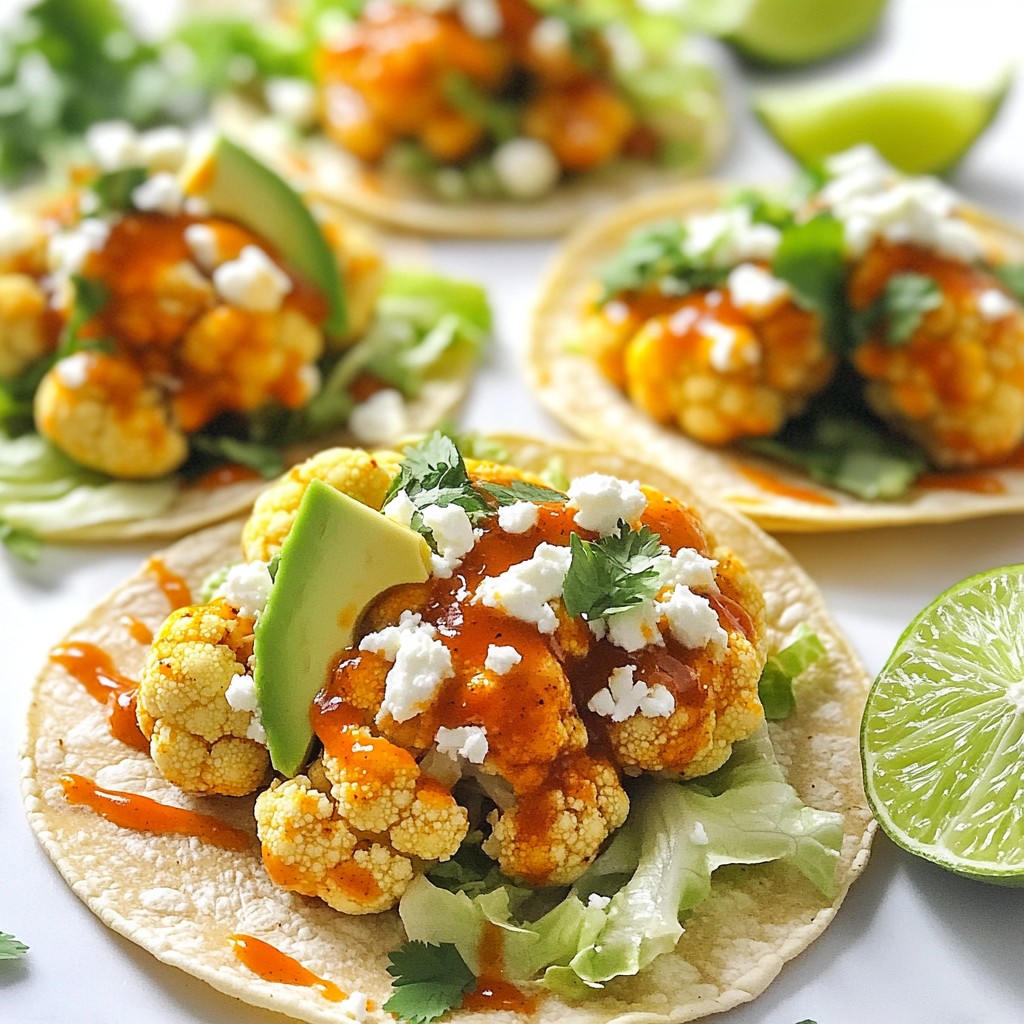 Buffalo Cauliflower Tacos köstlich und sättigend