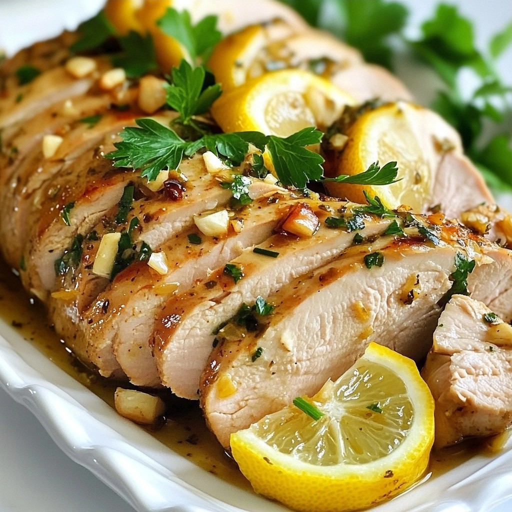 Saftige Instant Pot Lemon Herb Turkey Breast Rezept