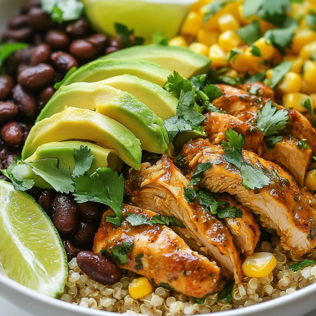 Einfache Instant Pot Koriander-Limetten-Hühnchen-Bowls