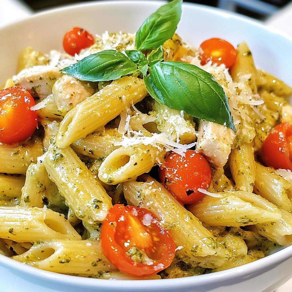 Cremige Pesto-Hühnchen Penne Einfache und leckere Wahl